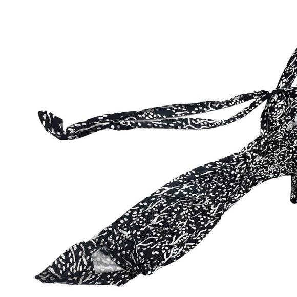 DVF Diane von Furstenberg xTarget MIDI Sea Spots Black Wrap Dress Size L… - Picture 10 of 12